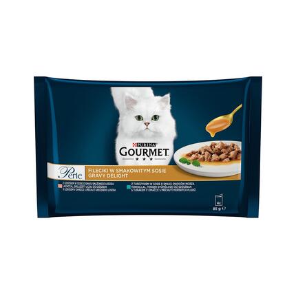 GOURMET PERLE multipack - Gravy Delight s lososom a tuniakom v om.