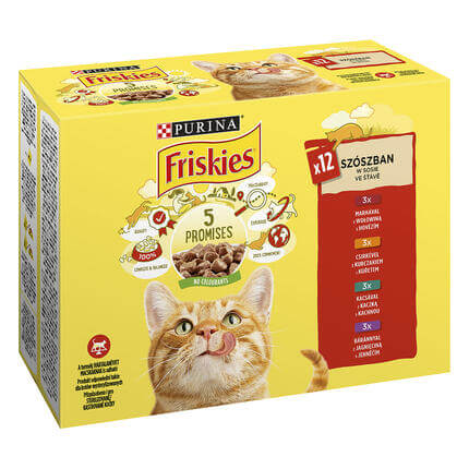 FRISKIES Multipack kura/hovädzie/jahňacie/kačica