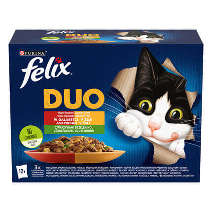 FELIX Fantastic Duo Multipack Lahodný výber v želé so zeleninou 12x85g