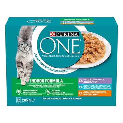 PURINA ONE Multipack Indoor mini filetky s kuraťom