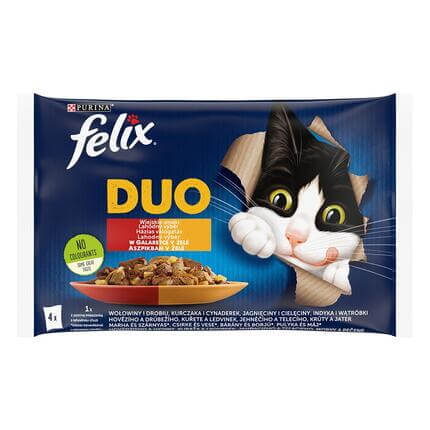 FELIX Fantastic DUO Multipack Lahodný výber v želé 4x85g