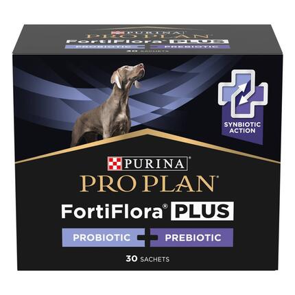 PURINA® PRO PLAN® FortiFlora® PLUS kombinácia probiotík a prebiotík pre psov