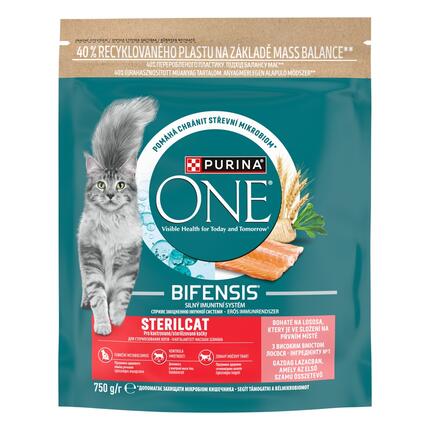 Purina ONE Bifensis Sterilised granuly pre mačky losos