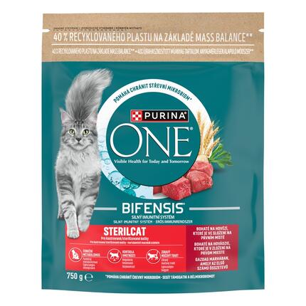 Purina ONE Bifensis Sterilised granuly pre mačky hovädzie
