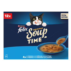 FELIX® Soup polievky s treskou, tuniakom, platesou 12x 48 g