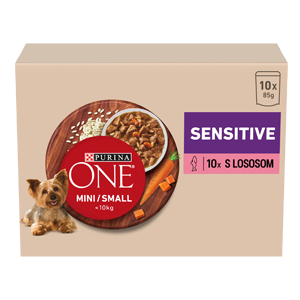 Purina® ONE® Mini Dog Sensitive kapsičky pre psov losos v šťave