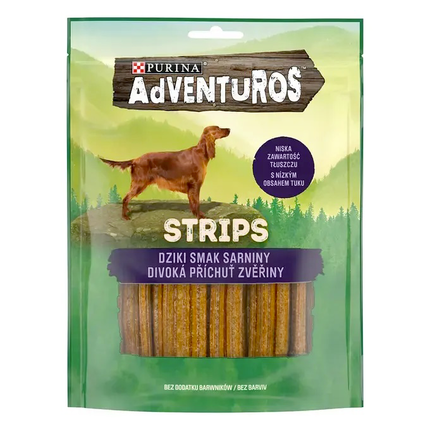 AdVENTuROS® Strips s príchuťou zveriny - predná strana