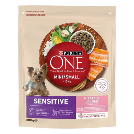 Purina ONE® MINI Sensitive Dog s lososom - predná strana