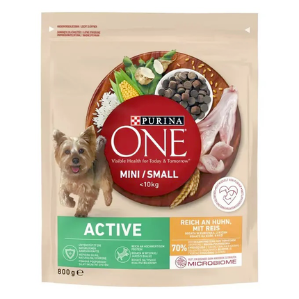 Purina ONE® MINI Active Dog s kuraťom - predná strana
