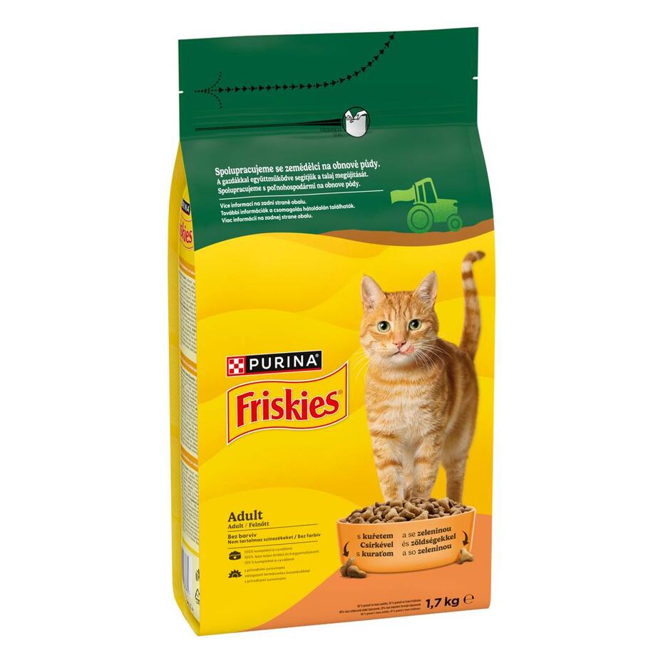 Friskies granuly pre mačky kura, zelenina