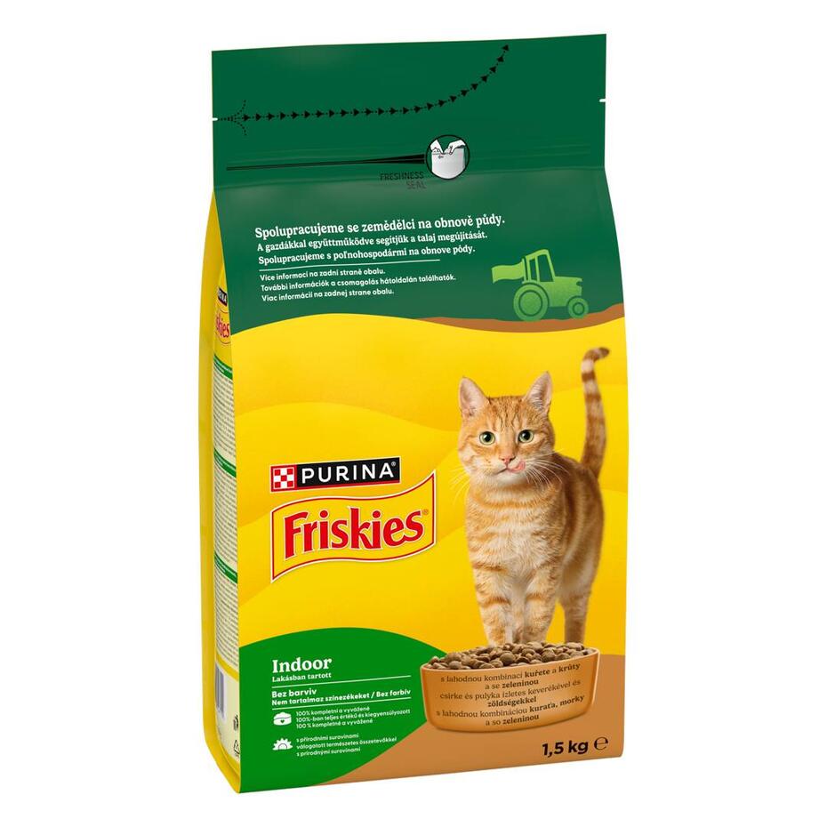 Friskies Indoor granuly pre mačky kura, morka, zelenina