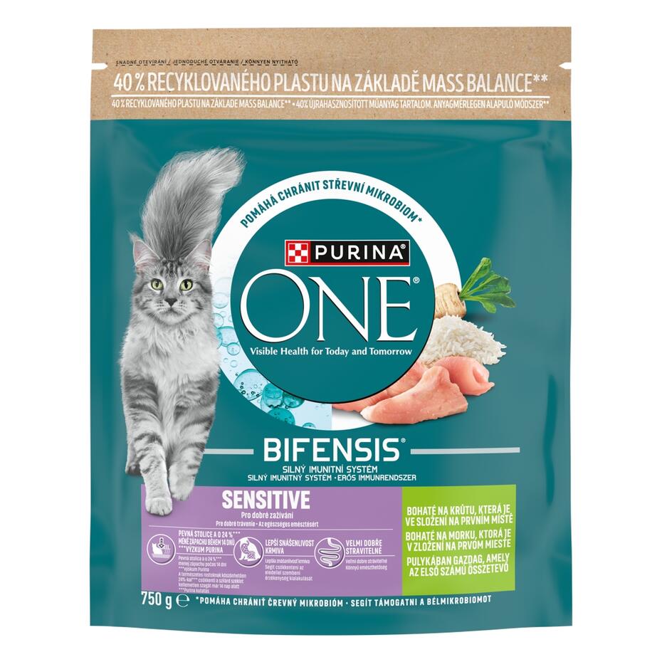 Purina ONE Bifensis Sensitive granule pre mačky morka