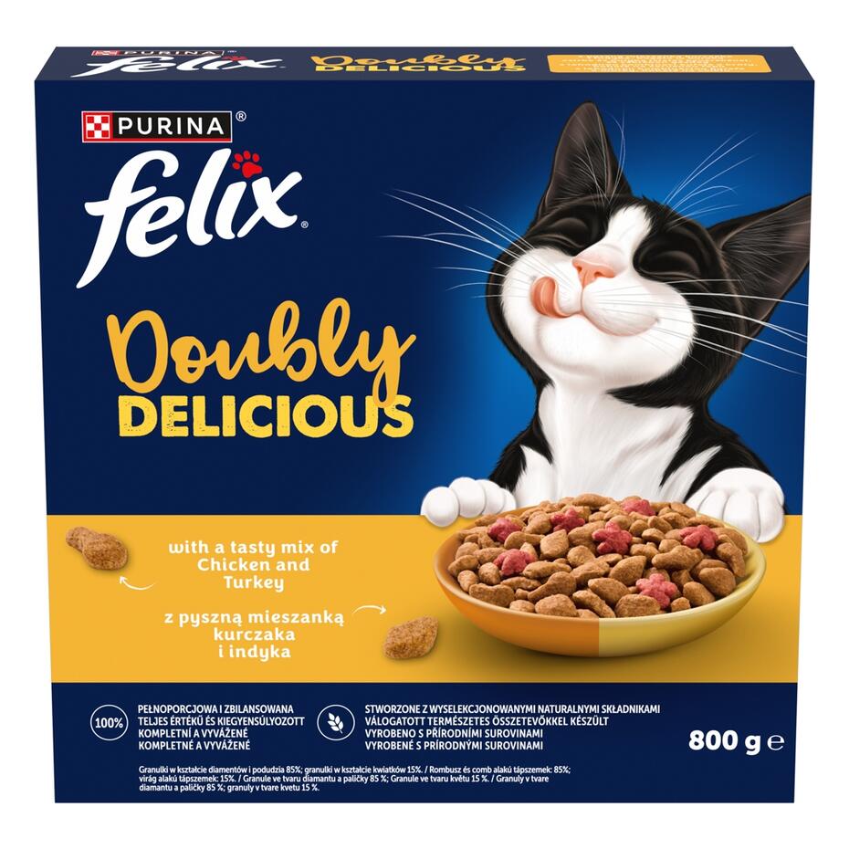 FELIX® Doubly Delicious s lahodnou kombináciou kuraťa a morky, bohaté na cviklu