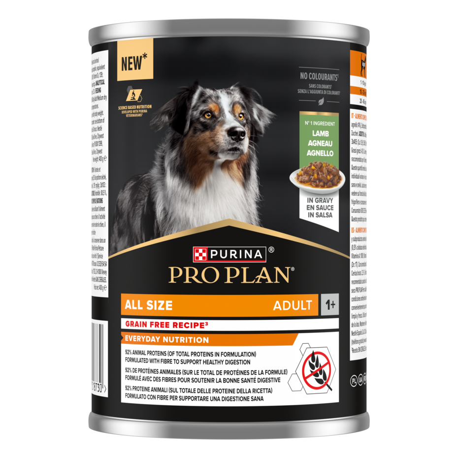 PRO PLAN ALL SIZE ADULT Everyday Nutrition konzerva pro psy s jahňaciem v šťave