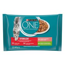 PURINA ONE Multipack Sterilcat mini filetky s morkou a zelenými fazuľkami / s lososom a mrkvou v šťave