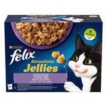 FELIX Sensations Jellies Multipack jahňacie/makrela/treska/morka v och. želé 12x85g