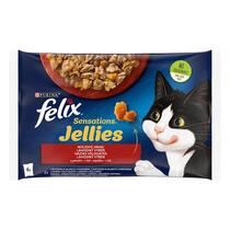 FELIX Sensations Jellies Multipack hovädzie/kura v och. želé 4x85g