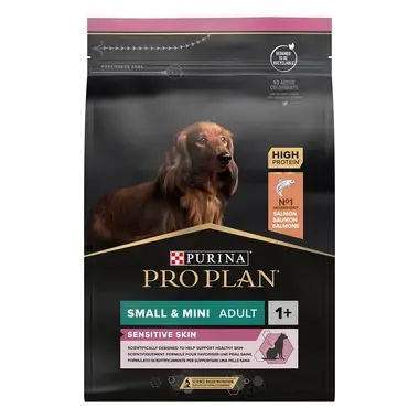 PRO PLAN SMALL & MINI ADULT SENSITIVE SKIN granule pre psov s lososom