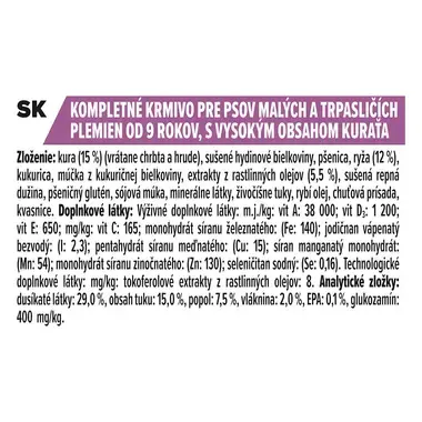 PRO PLAN SMALL & MINI ADULT 9+ AGE DEFENCE granule pre psov s kuraťom