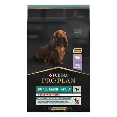 PRO PLAN SMALL & MINI ADULT SENSITIVE DIGESTION Grain Free granule pre psov s morkou