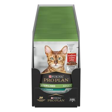 PRO PLAN CAT STERILISED mokré krmivo pre mačky s hovädzím 26x85 g