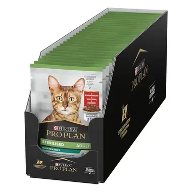 PRO PLAN CAT STERILISED mokré krmivo pre mačky s hovädzím 26x85 g