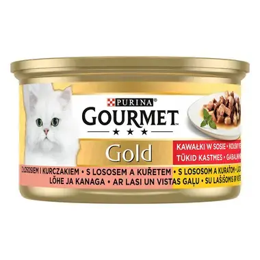 GOURMET GOLD Kúsky Losos a kura vo šťave