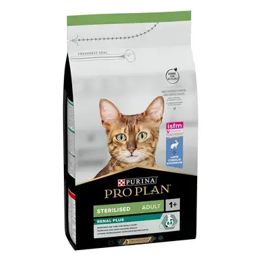 PURINA® PRO PLAN® Adult Sterilised Renal Plus suché krmivo pre mačky s králikom