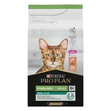 PRO PLAN CAT ADULT STERILISED RENAL PLUS suché krmivo pre mačky s lososom