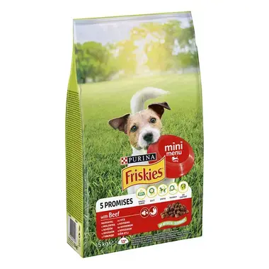 FRISKIES Mini Menu s hovädzím a obilninami