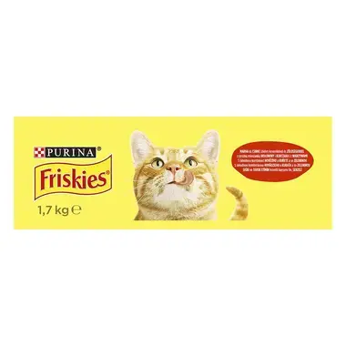 FRISKIES s hovädzím, kuraťom a pridanou zeleninou