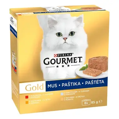 GOURMET GOLD Multipack paštéty tuniak/pečeň/morka/hovädzie