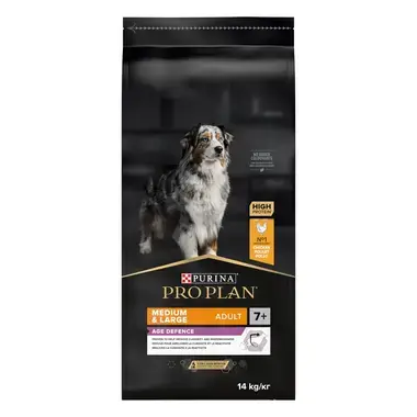 PRO PLAN MEDIUM & LARGE ADULT 7+ AGE DEFENCE granule pre psov s kuraťom