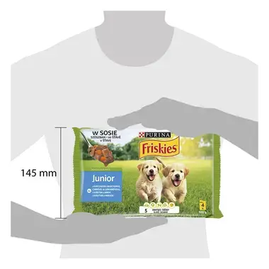 FRISKIES JUNIOR Dog Multipack s kuraťom a mrkvou v šťave