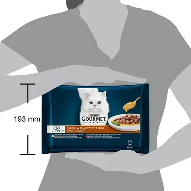 GOURMET PERLE multipack - Gravy Delight s kuraťom a hovädzím v om.