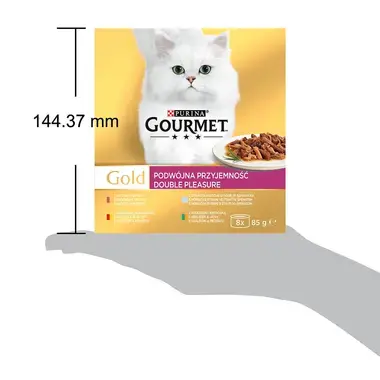 GOURMET GOLD Multipack hovädzie s kuraťom/králik s pečeňou/morské ryby so špenatom/kačica s morkou