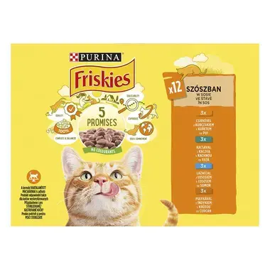 FRISKIES Multipack kura/kačica/losos/morka