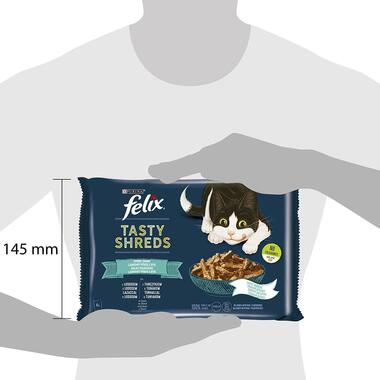 FELIX Tasty Shreds Multipack losos/tuniak v šťave 4x80g