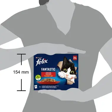 FELIX Fantastic Multipack kura/hovädzie/králik/jahňacie v želé 24x85g