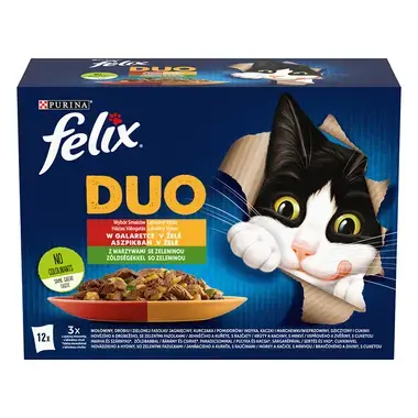 FELIX Fantastic Duo Multipack Lahodný výber v želé so zeleninou 12x85g