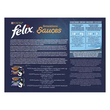 FELIX Sensations Sauces Multipack hovädzie/jahňacie/morka/kačica och. om. 12x85g