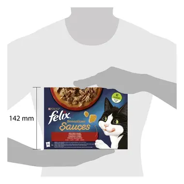 FELIX Sensations Sauces Multipack hovädzie/jahňacie/morka/kačica och. om. 12x85g