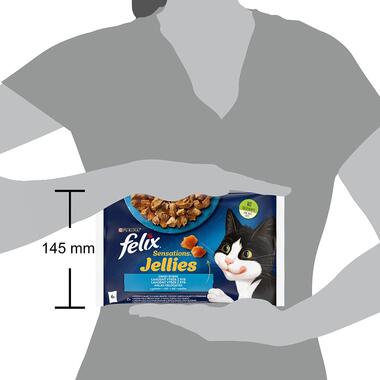 FELIX Sensations Jellies Multipack losos/treska v och.želé 4x85g