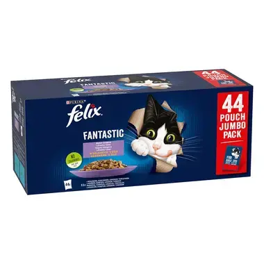 FELIX Fantastic Multipack hovädzie/ kura/ losos/ tuniak v želé 44x85g