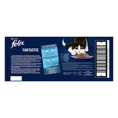 FELIX Fantastic Multipack hovädzie/ kura/ losos/ tuniak v želé 44x85g