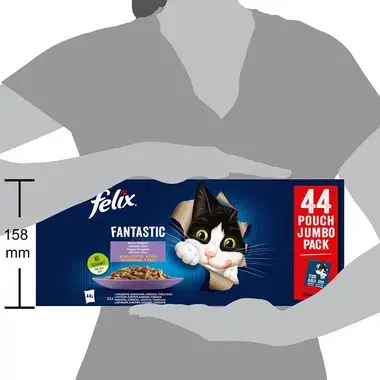 FELIX Fantastic Multipack hovädzie/ kura/ losos/ tuniak v želé 44x85g