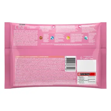 PURINA ONE Multipack JUNIOR mini filetky s lososom a mrkvou v šťave