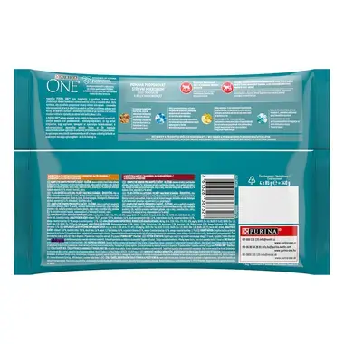 PURINA ONE Multipack Sterilcat mini filetky s kuracím a zelenými fazuľkami / s hovädzím a mrkvou v šťave