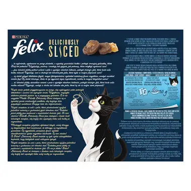 FELIX Deliciously sliced Multipack hovädzie/kura/kačica/morka v želé 12x80g