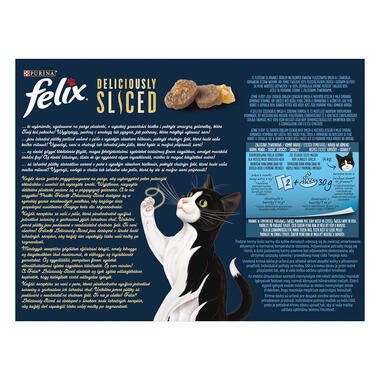 FELIX Deliciously sliced Multipack losos/ tuniak/ treska/ platesa v želé 12x80g